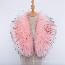 Faux raccoon fur scarf multicolor fake fur scarf winter coat fur collar